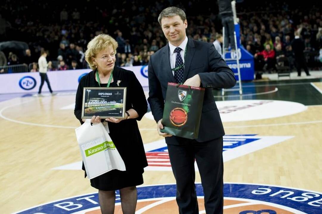 „Žalgirio“ arenoje – sveikinimai milijonajam lankytojui