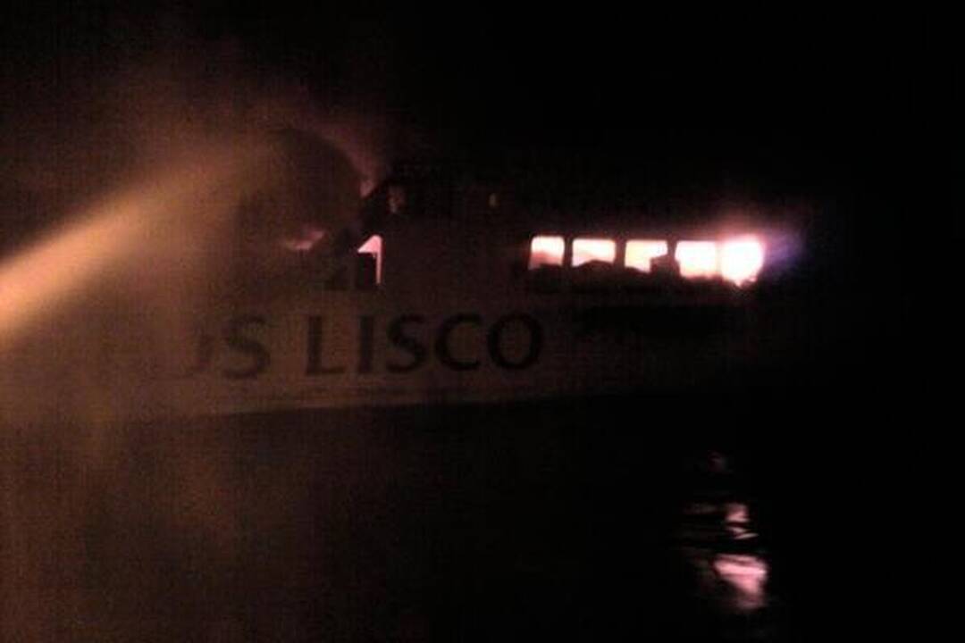 „DFDS Lisco“: neatitikimų dėl užsidegusio kelto keleivių skaičiaus nėra