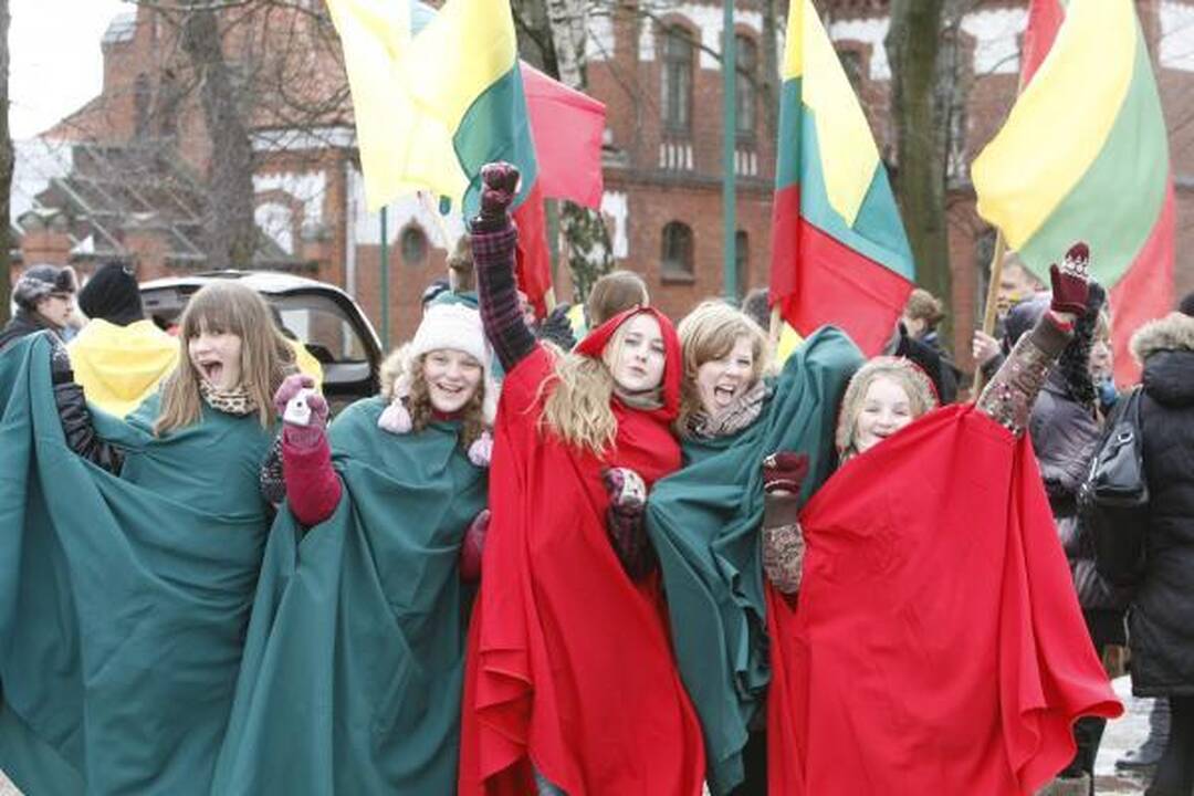 Klaipėdiečiai statė "Laisvės žiburį" 