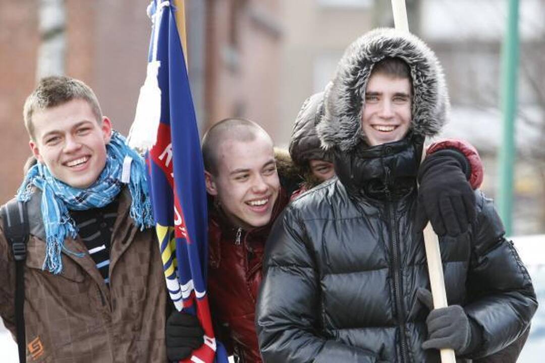 Klaipėdiečiai statė "Laisvės žiburį" 
