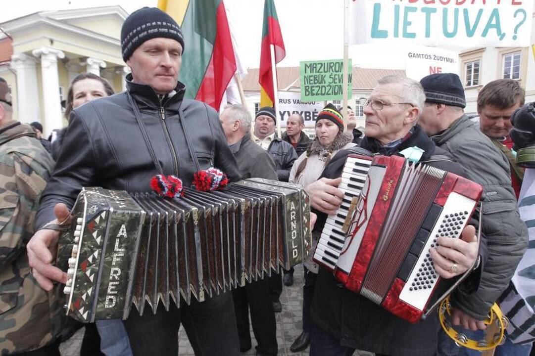 Po D.Grybauskaitės langais aidėjo: „Paduok, sesute, kardą“