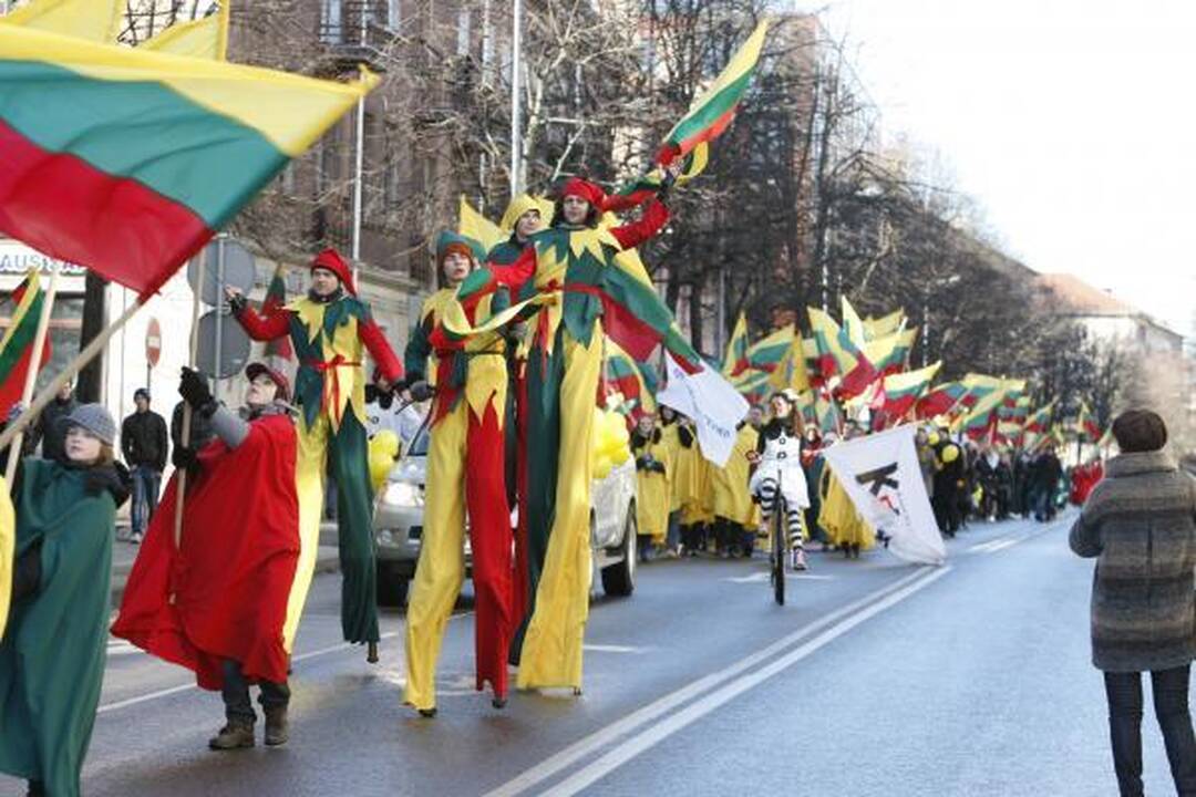 Klaipėdiečiai statė "Laisvės žiburį" 