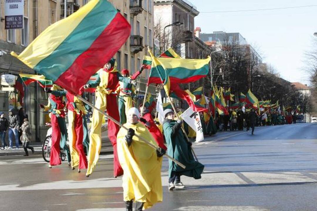 Klaipėdiečiai statė "Laisvės žiburį" 