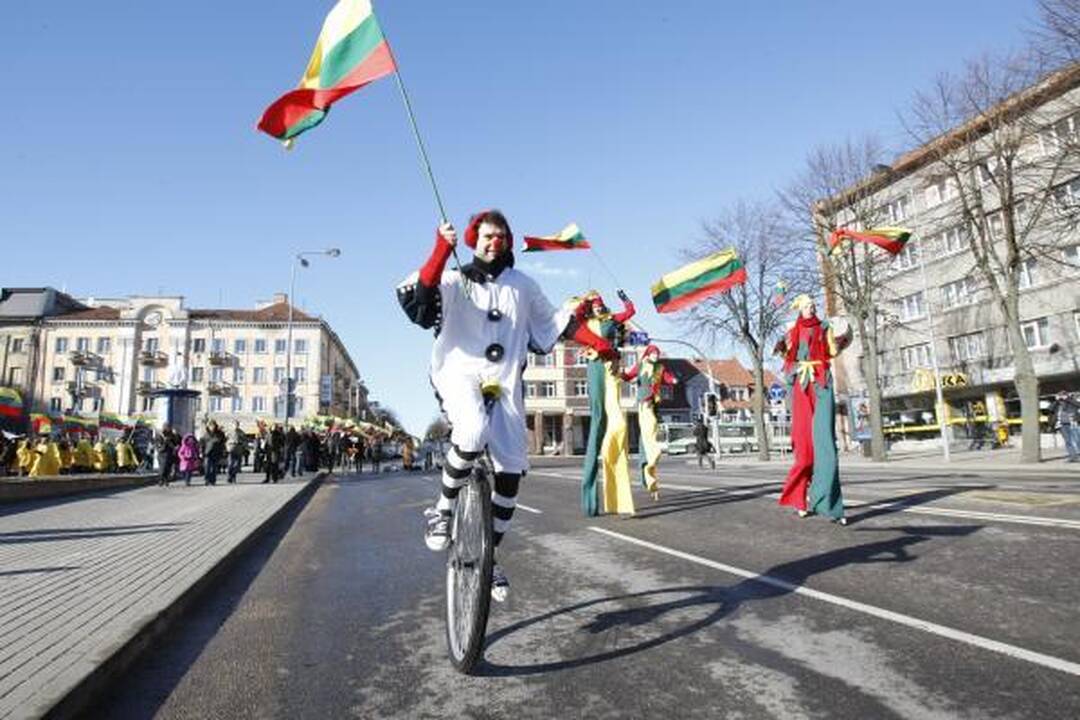 Klaipėdiečiai statė "Laisvės žiburį" 
