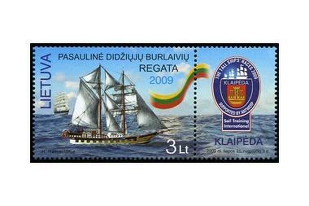 Didžiųjų burlaivių regatai - pašto ženklas