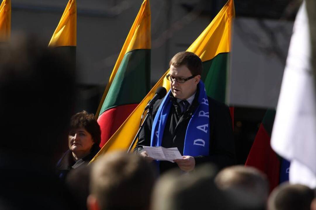 Darbo partija surengė prieš teismus nukreiptą mitingą (papildyta)