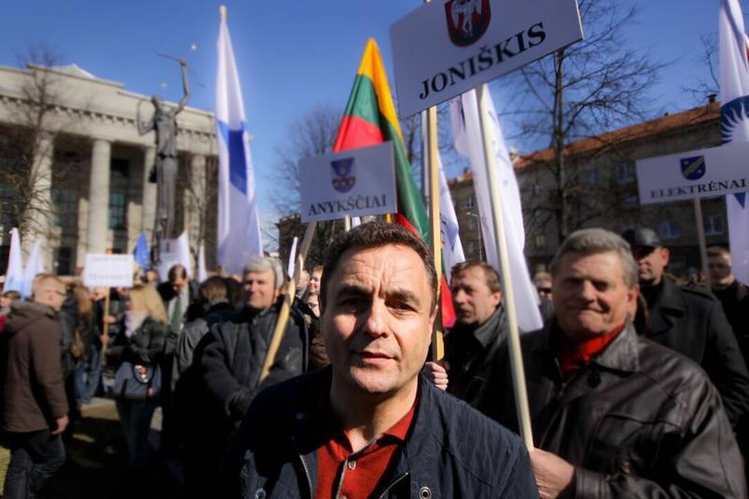 Darbo partija surengė prieš teismus nukreiptą mitingą (papildyta)