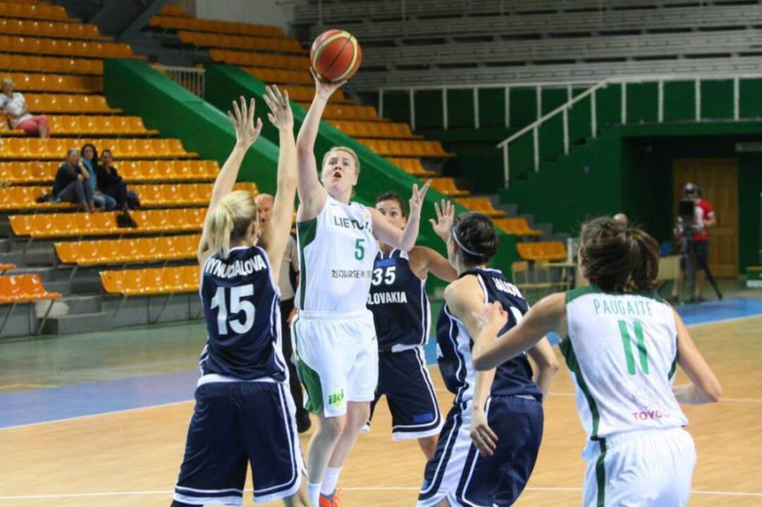 Lietuvos moterų krepšinio rinktinė nugalėjo slovakes 78:64