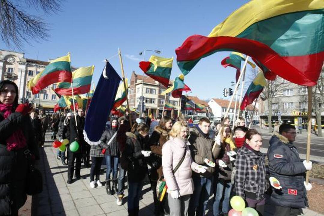 Klaipėdiečiai statė "Laisvės žiburį" 