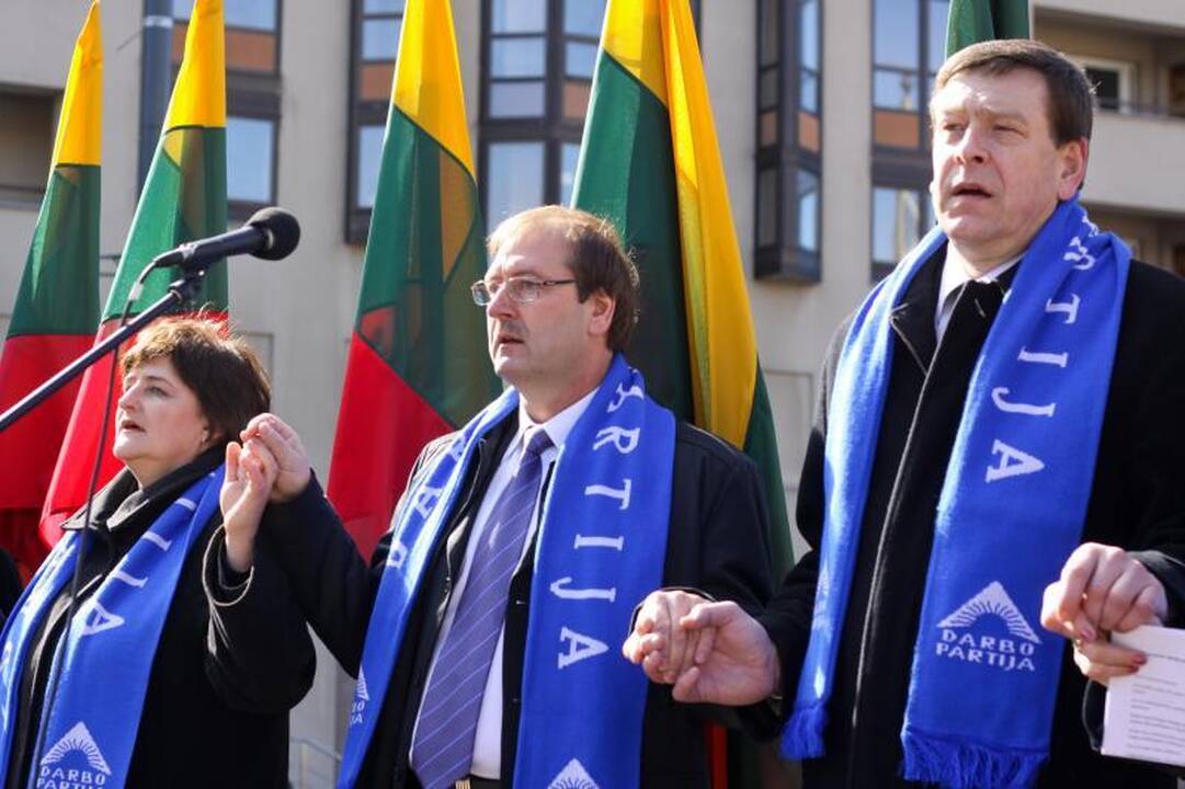 Darbo partija surengė prieš teismus nukreiptą mitingą (papildyta)