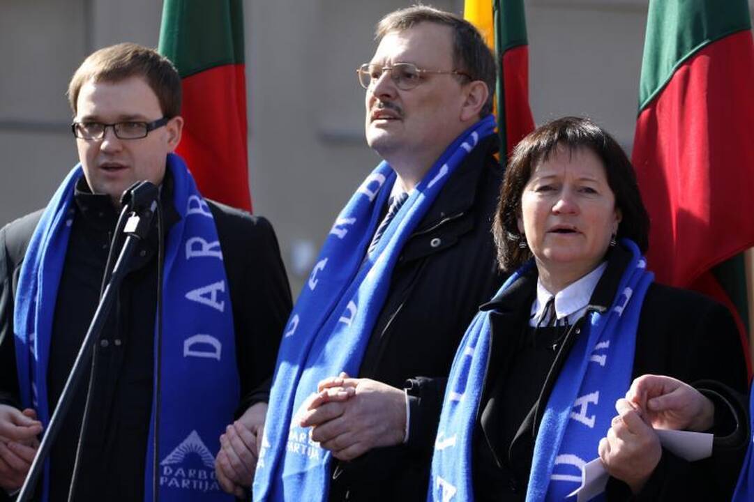 Darbo partija surengė prieš teismus nukreiptą mitingą (papildyta)
