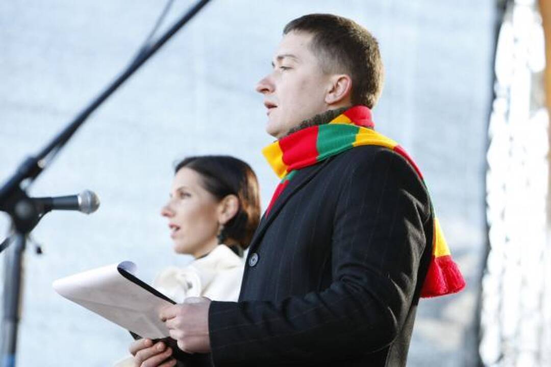 Klaipėdiečiai statė "Laisvės žiburį" 
