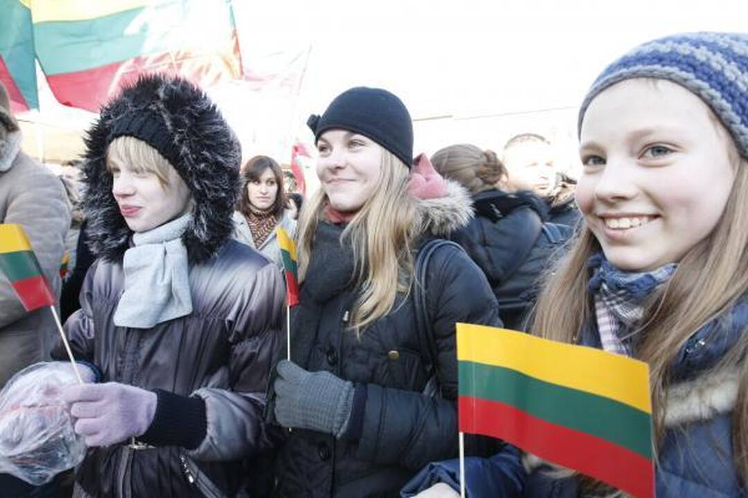 Klaipėdiečiai statė "Laisvės žiburį" 