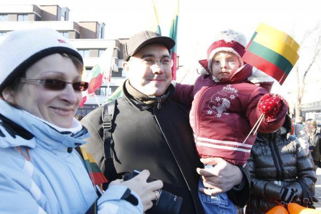 Klaipėdiečiai statė "Laisvės žiburį" 