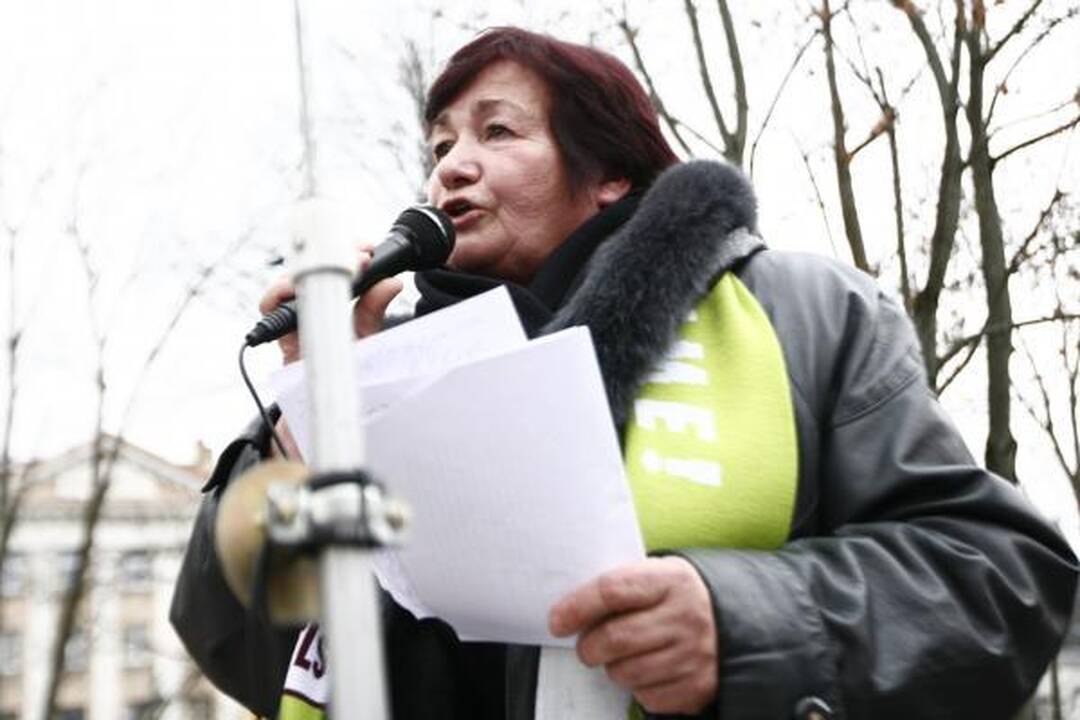 Mitinge prieš šilumos kainas - provokatoriai su "Gazprom" vėliavomis