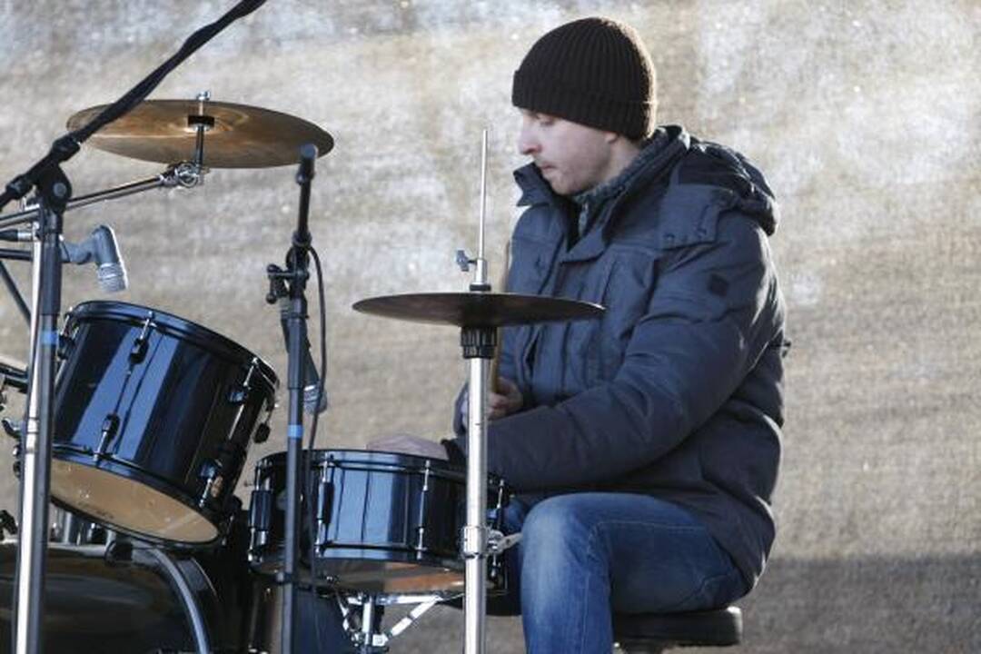Klaipėdiečiai statė "Laisvės žiburį" 