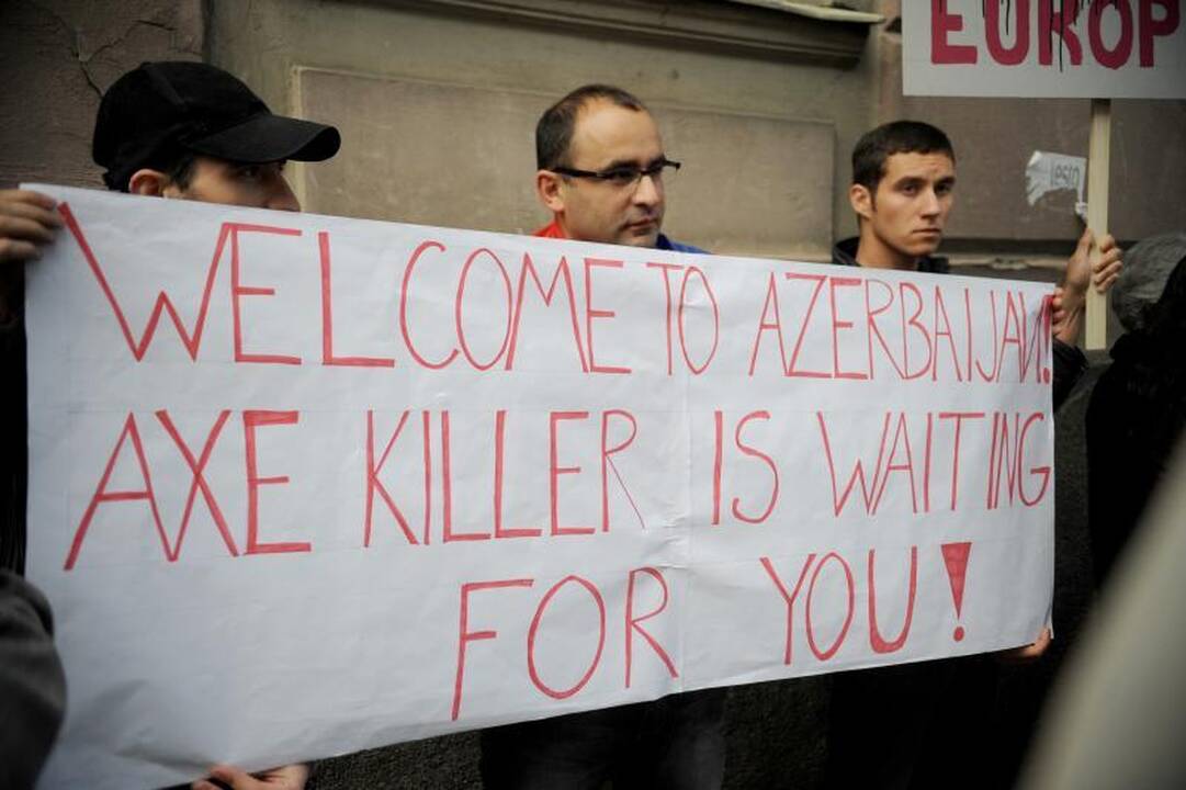 Sostinėje prie Vengrijos ambasados armėnų protestas
