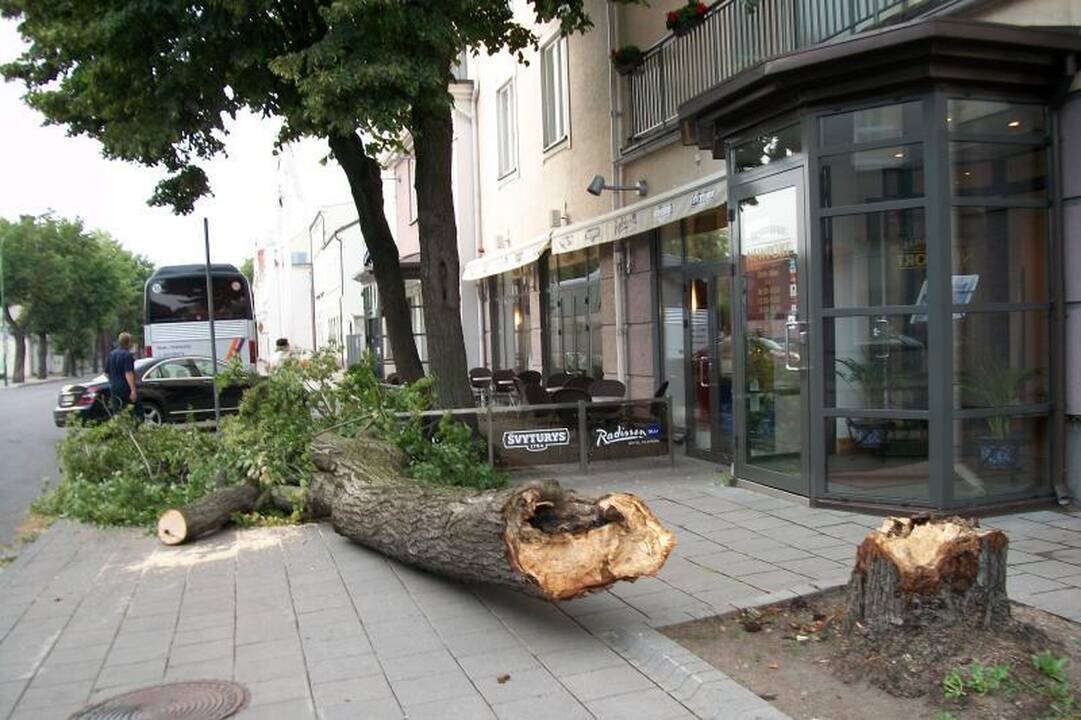 Penkias minutes trukęs škvalas nusiaubė Lietuvos pajūrį 