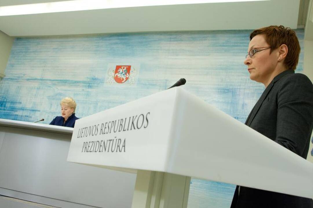 Prezidentė ragina toliau laikytis finansinės drausmės
