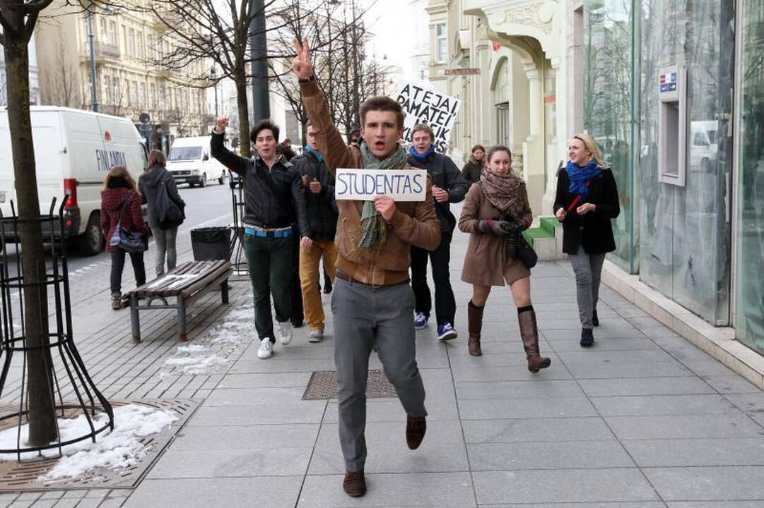 Vilniaus gatvėse – studentų kova už savo teises