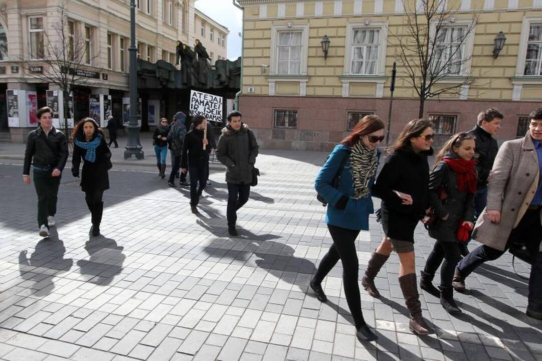 Vilniaus gatvėse – studentų kova už savo teises