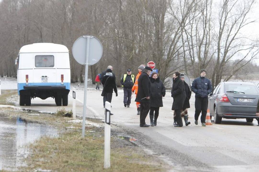 Potvynis Šilutės rajone pamažu traukiasi