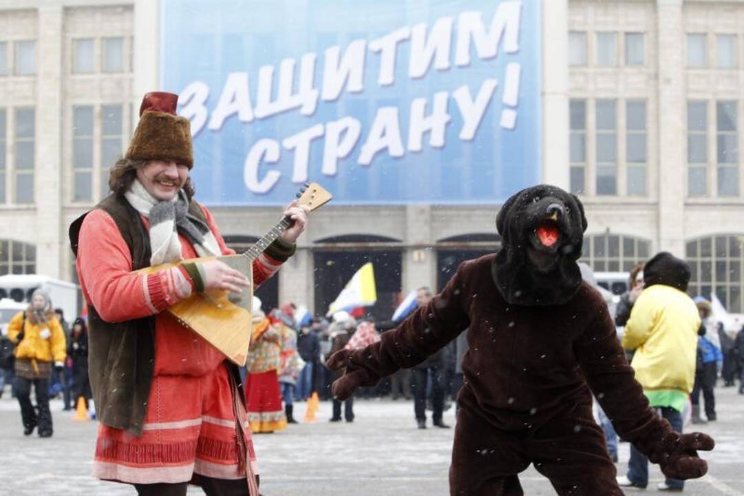 Maskvoje vyksta akcijos Vladimirui Putinui remti
