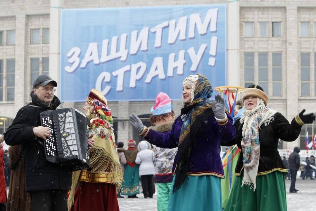 Maskvoje vyksta akcijos Vladimirui Putinui remti
