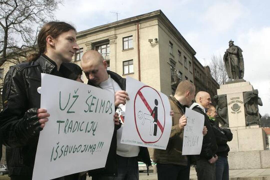 Protestas prieš gėjų eitynes Kaune vyko tyliai