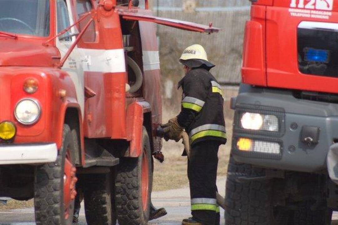Nuo deginamos žolės jau pradėjo degti ir pastatai