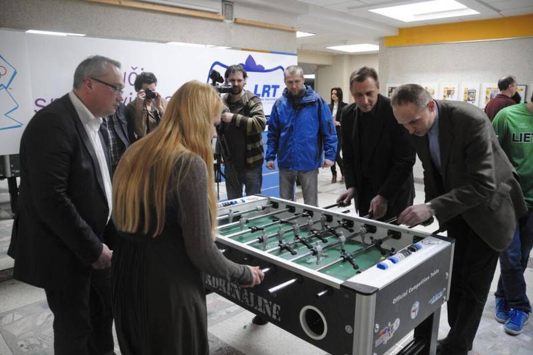 LRT darbuotojams - nemokamos Lietuvos stalo futbolo rinktinės pamokos