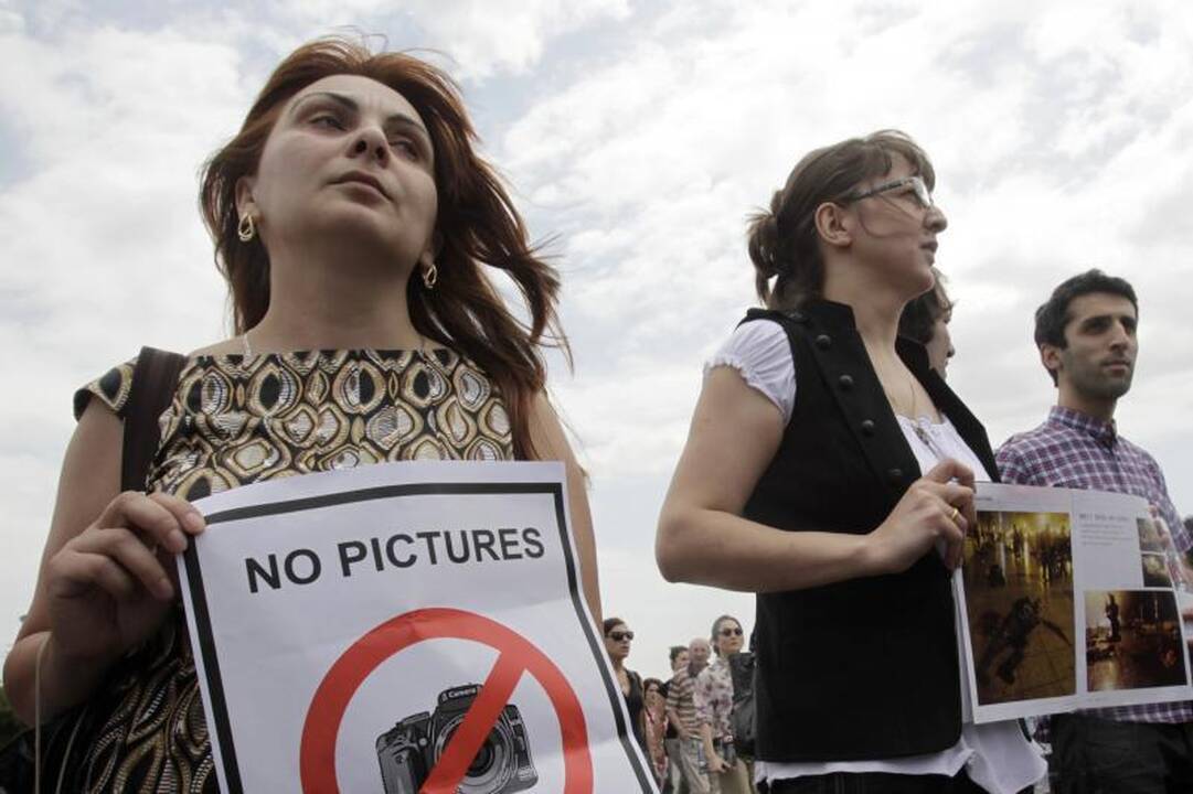 Žurnalistai Gruzijoje protestuoja prieš kolegų areštą