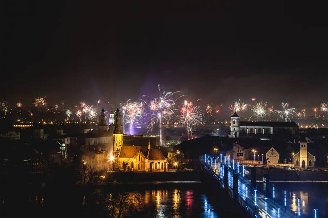 Kaunas pakiliai sutiko Naujuosius metus 