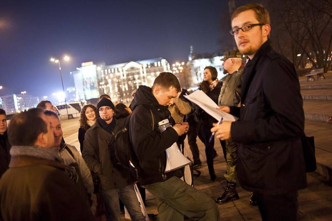 Lenkų nacionalistai: atvažiuojame taikiai (išskirtinis reportažas)