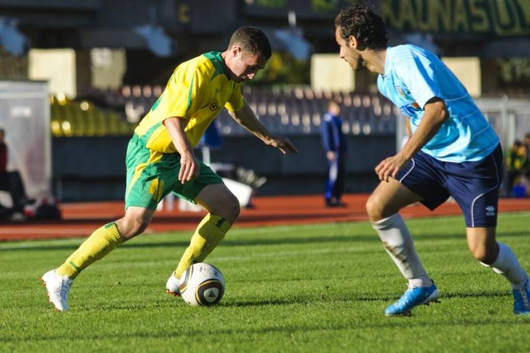 Dvejuose Lietuvos futbolo A lygos mačuose šeštadienį - 10 įvarčių