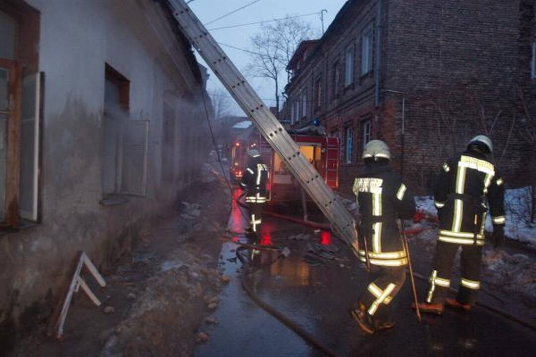 Šįryt liepsnojo namas Paupio gatvėje Vilniuje