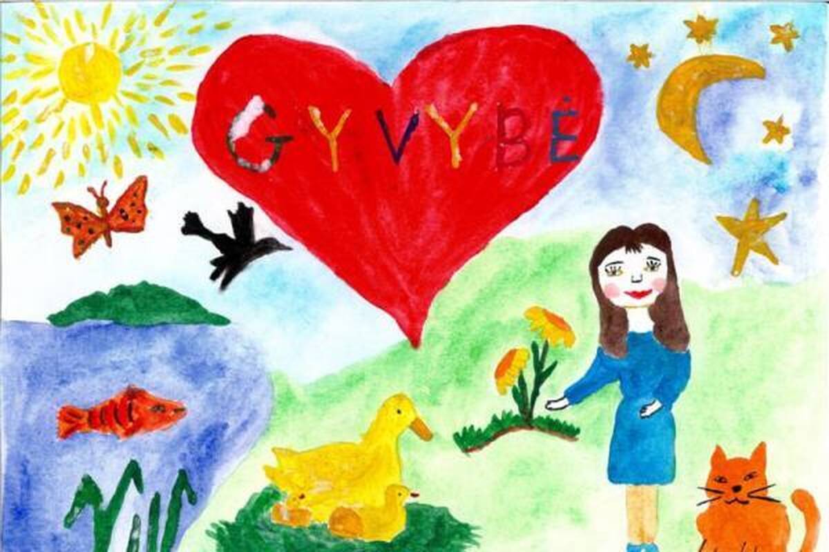 Vaikai pakviesti piešti gražiausią žodį