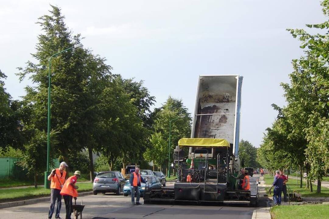 Palangoje remontuojamos miesto gatvės   