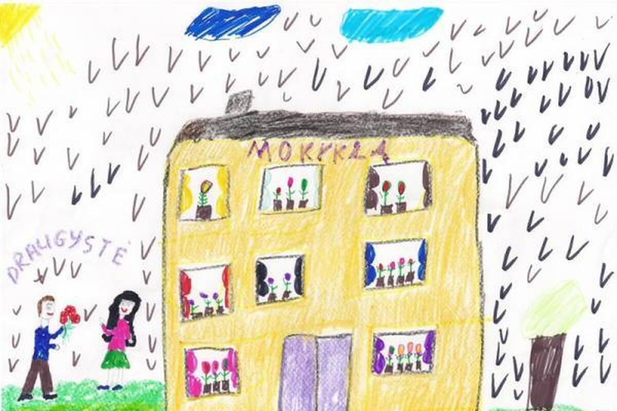 Vaikai pakviesti piešti gražiausią žodį