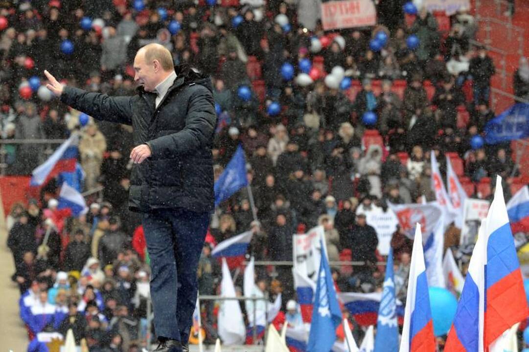 Maskvoje vyksta akcijos Vladimirui Putinui remti