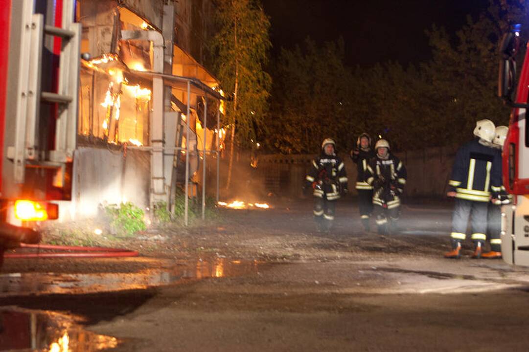 Naujojoje Vilnioje degė buvusios gamyklos patalpos (papildyta)