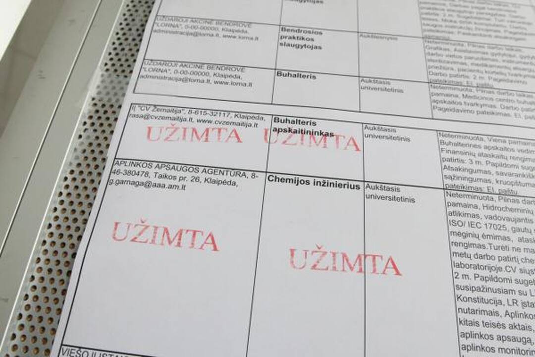 Darbo birža: užfiksuotas nedarbo rekordas. Eilės nemažėja