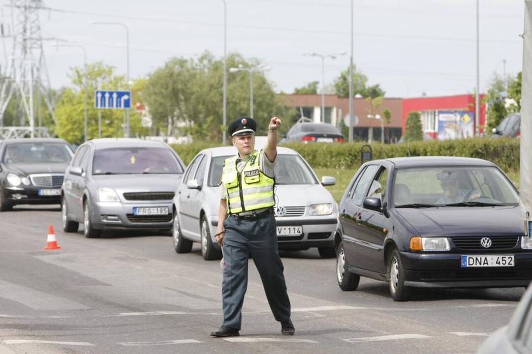 Klaipėdoje dėl policijos reido blokuotas eismas