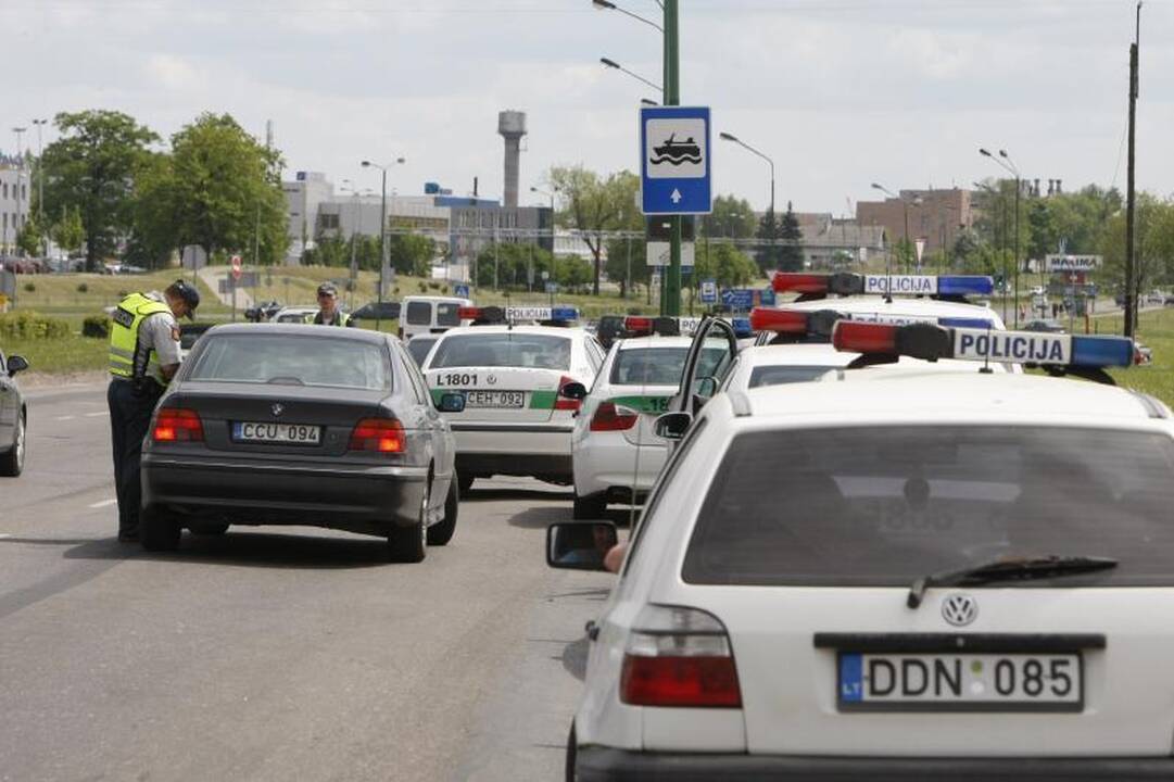 Klaipėdoje dėl policijos reido blokuotas eismas