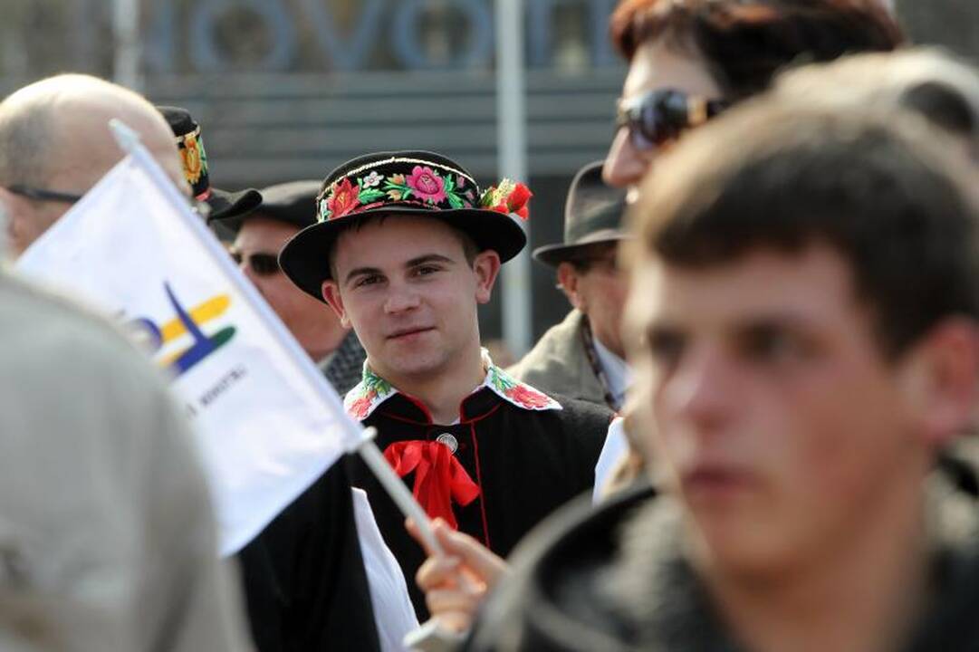 Lenkų mitingas sutraukė tūkstančius dalyvių