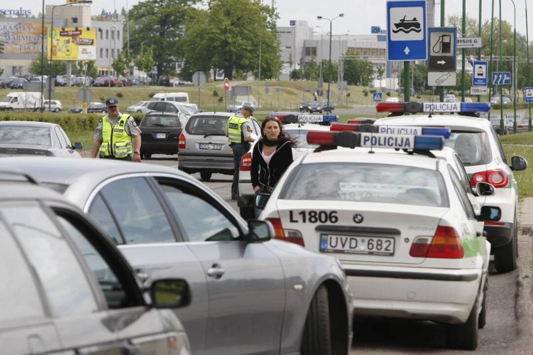 Klaipėdoje dėl policijos reido blokuotas eismas