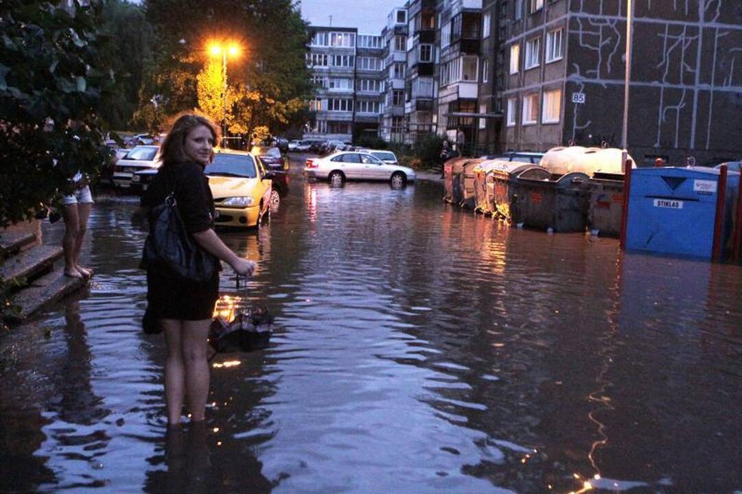 Šventinę nuotaiką Klaipėdoje aptemdė potvynis (papildyta)