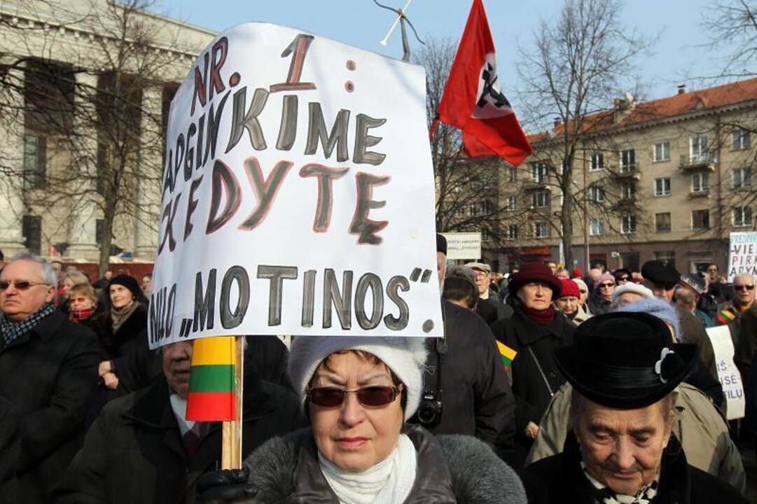 Mitinge prie Seimo – kaltinimai R.Palaičiui ir Prezidentei