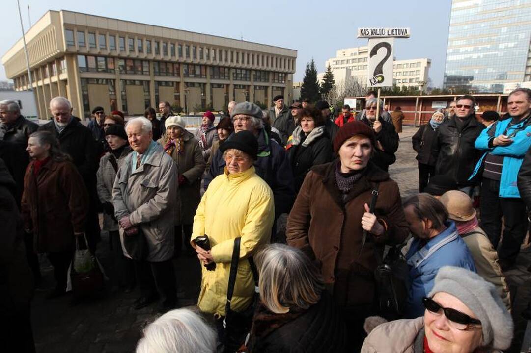 Mitinge prie Seimo – kaltinimai R.Palaičiui ir Prezidentei