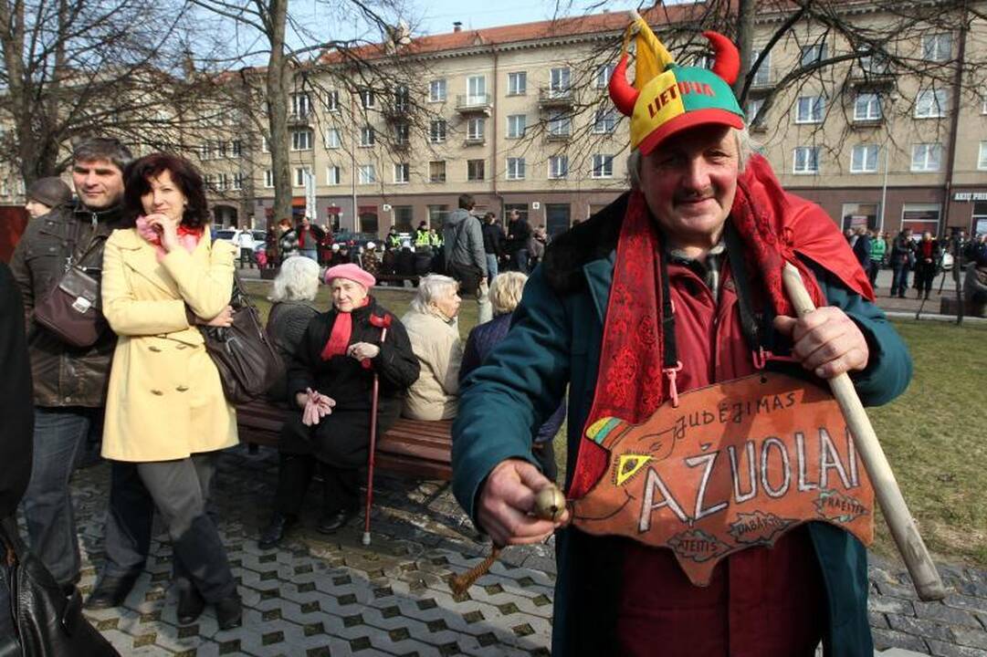 Mitinge prie Seimo – kaltinimai R.Palaičiui ir Prezidentei